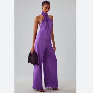 Brand New Striking Katie May Robbie Open-Back Halter Jumpsuit